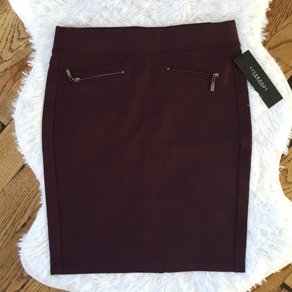Liverpool | Dark Purple Pencil Skirt Size 4